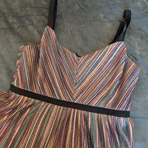 Multicolor glitter ruffle dress